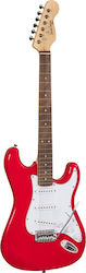 Soundsation Rider Standard S Electric Guitar with SSS Pickup Configuration Red