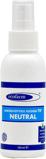 Ecofarm Οινόπνευμα 70° Μετουσιωμένο 100ml Spray (Αλκοολούχος Λοσιόν)