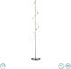 Trio Lighting Sydney LED Floor Lamp H162xW25cm. with Warm White Light Silver