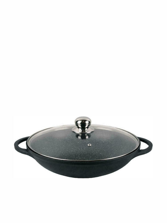 Maestro Wok Cu capac din Aluminiu cu Strat de Piatră 32cm