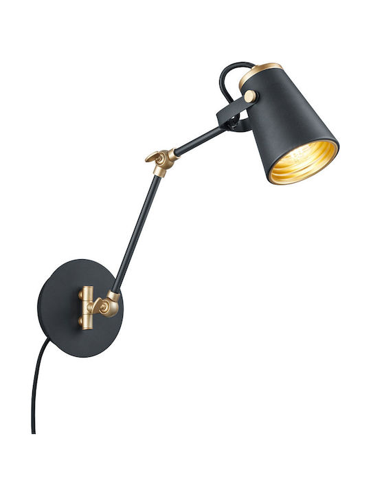 Trio Lighting Edward Einzel Spot mit Fassung E14 in Schwarz Farbe