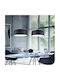 Trio Lighting Baron Lustră Negru cu pantaloni evazati cu Dulie E27 52x150cm.