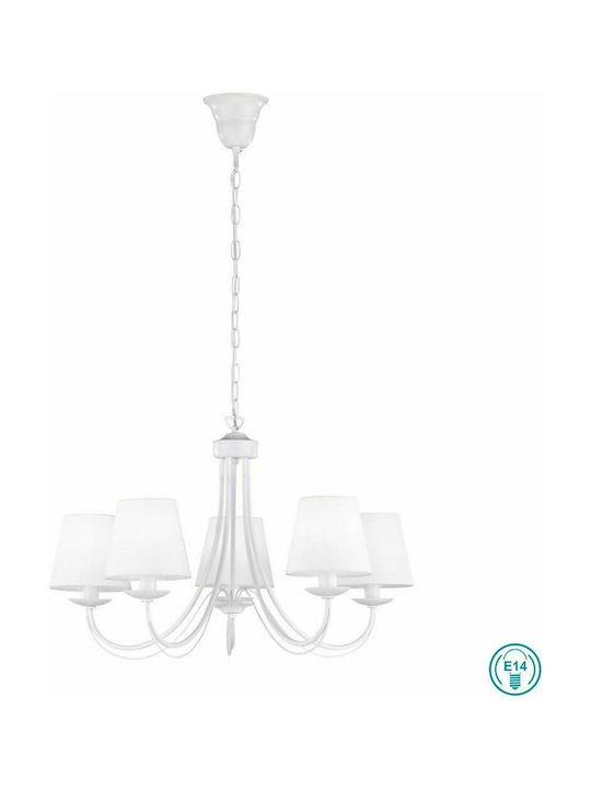 Trio Lighting Cortez Chandelier Lampshade 5xE14 White 66cm 110600531