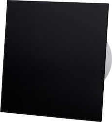 AirRoxy Standard Wall-mounted Ventilator Bathroom 100mm Black with Plastic Faceplate