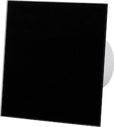 AirRoxy Standard Wall-mounted Ventilator Bathroom 100mm Black with Glass Front