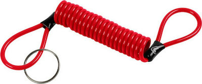 Luma Enduro 150cm Motorcycle Lock Reminder Cable in Red