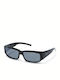 Polaroid Men's Sunglasses with Black Plastic Frame and Gray Polarized Lens P8301 KIH/JB