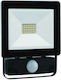 Spot Light Waterproof LED Flood Light 50W Cold White 6000K with Motion Sensor IP65