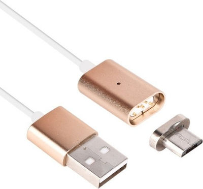 Job +& Joy Magnetisch USB 2.0 auf Micro-USB-Kabel Gold 1m (JJDCMU1MG) 1Stück