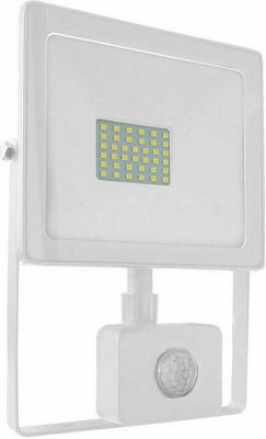 Aca Waterproof LED Floodlight 30W Warm White 3000K with Motion Sensor IP66