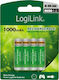 LogiLink Презареждащи батерии AAA Ni-MH 1000mAh 1.2V 4бр