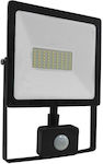 Aca Waterproof LED Floodlight 50W Natural White 4000K with Motion Sensor IP66