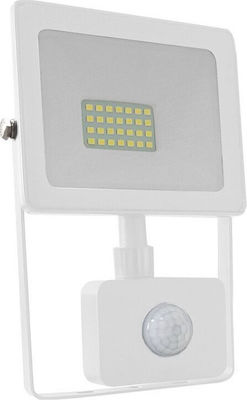 Aca Waterproof LED Floodlight 20W Warm White 3000K with Motion Sensor and Photocell IP66