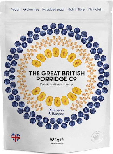 The Great British Porridge Co Porridge Βρώμης Blueberry and Banana 385gr