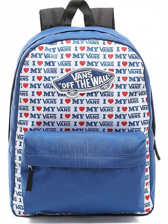 Vans Realm Backpack School Bag Backpack Junior High-High School in Blue color 23lt