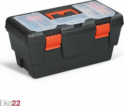 Terry Eko 22 Hand Toolbox Plastic with Tray Organiser W55.5xD29.5xH26.5cm