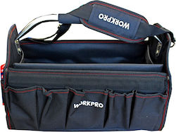 WorkPro Open Top Over the Shoulder Tool Bag Black L41xW23.5xH27.5cm