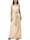 Moutaki Summer Maxi Dress for Wedding / Baptism Beige