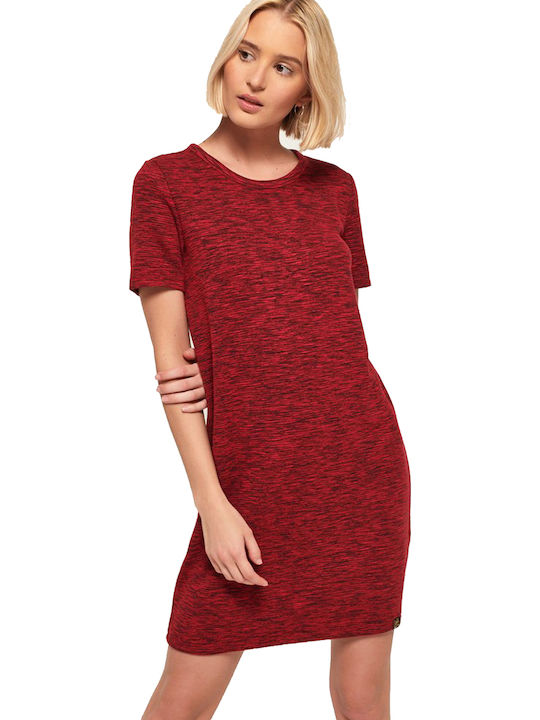 Superdry Edison Ottoman Summer Mini Dress Red