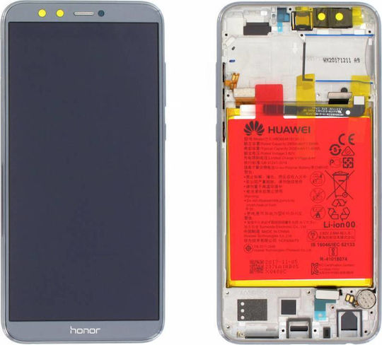 Huawei Οθόνη Service Pack cu Touchscreen și Cadru pentru Honor 9 Lite (Gri)