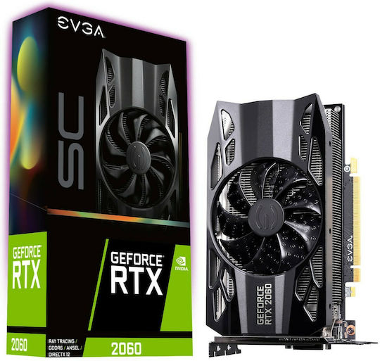 EVGA GeForce RTX 2060 6GB GDDR6 SC Κάρτα Γραφικών