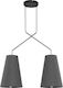 Nowodvorski Alanya Gray II Pendant Light Two-Light for Socket E27 Gray