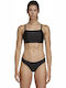 Adidas Sport Bikini Set Sports Bra & Slip Bottom 3-Stripes Black