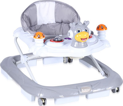 Lorelli Bambi Baby Walker with Music for 6+ Months Gray