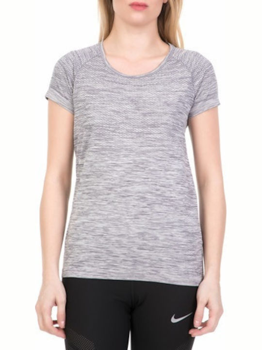 Nike Women's Athletic Blouse Short Sleeve Dri-Fit Gray 831498-066