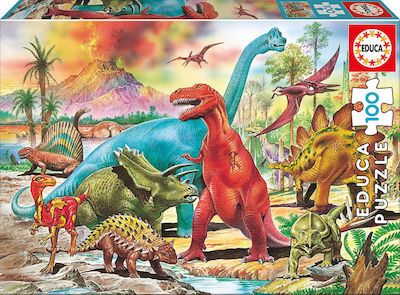 Puzzle pentru Copii Dinosaurs pentru 6++ Ani 100buc Educa