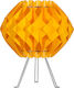 Starlight FP-14-S-2Ε-25CM-T Kunststoff Tischlampe für Fassung E14 mit Gelb Schirm und Basis