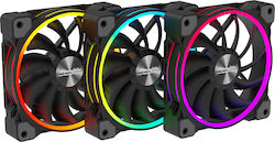 Alpenfoehn WingBoost 3 RGB Triple 120mm 4-Pin PWM / 3-Pin Case Fan 3-pack