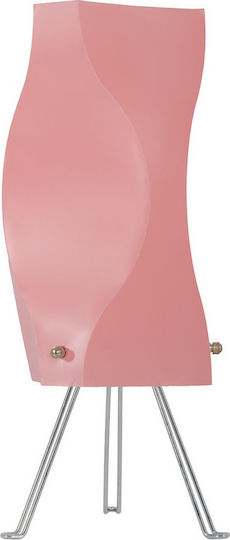 Starlight FP-510-L-1E-27CM-T Kunststoff Tischlampe für Fassung E27 mit Rosa Schirm und Basis