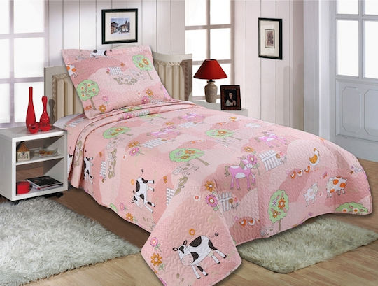 Silk Fashion Kids Quilt Set Single 160x220cm