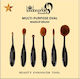 London Pride Cosmetics Make-up Pinsel Set für Stiftung aus Synthetische Borste 6 Stück