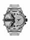 Diesel Mr Daddy 2.0 Ανδρικό Ρολόι 57mm Χρονογράφος Μπαταρίας με Ασημί Μεταλλικό Μπρασελέ