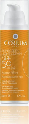 Corium Line Sunscreen Light Cream Matte Effect Sunscreen Cream Face SPF50 50ml