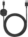 Native Union Night Cable Geflochten USB-A zu Lightning Kabel Schwarz 3m Kosmos (NCABLE-KV-L-CS-BLK)