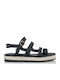 Mairiboo for Envie Damen Flache Sandalen Flatforms in Schwarz Farbe