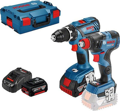 Bosch Set Mașină de găurit & Șurubelniță cu impact 18V cu 2 baterii 5Ah și husă