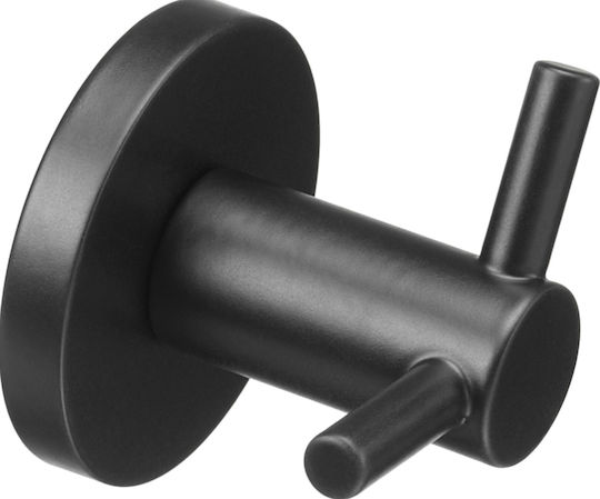 Verdi Sigma Haken Badezimmer Doppelt Schrauben ​4.4x4.4cm Schwarz