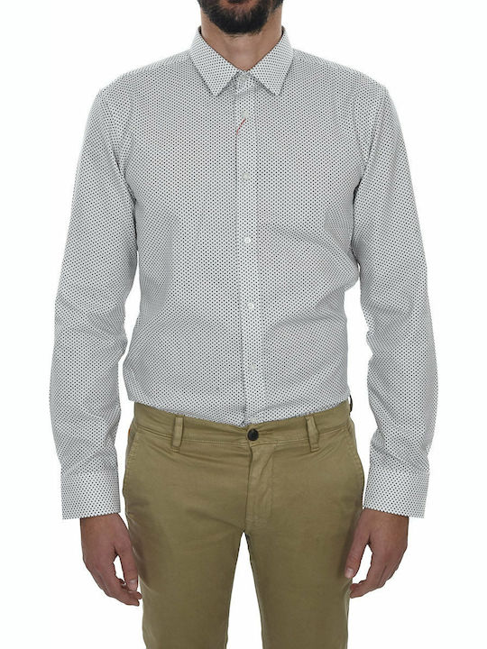 Hugo Boss Elisha Men's Shirt Long Sleeve Cotton White 50384543-199