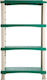 Plastic Outdoor Shelving Unit with 4 Shelves Green 80x40x137cm