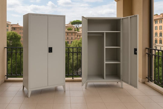 Δίφυλλη Μεταλλική Γαλβανιζέ 70x40x181εκ. Δίφυλλη Μεταλλική Γαλβανιζέ 70x40x181εκ.
