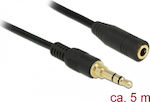 DeLock 3.5mm male - 3.5mm female Cable Black 5m (85590)