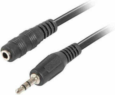 Lanberg Καλώδιο Ήχου 3.5mm male - 3.5mm female Μαύρο 3m CA-MJFJ-10CC-0030-BK