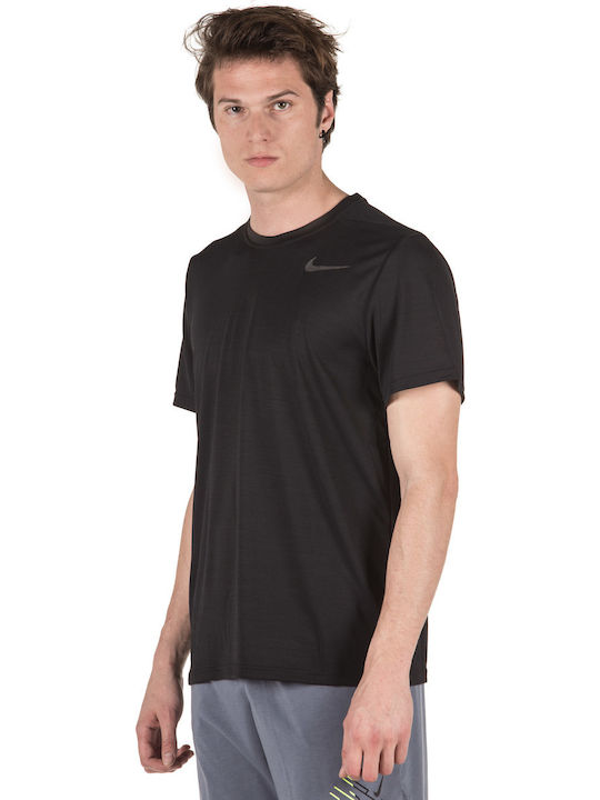 Nike Superset Αθλητικό Ανδρικό T-shirt Μαύρο Μονόχρωμο