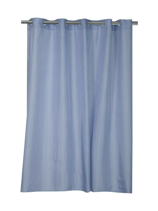 Nef-Nef Shower Κουρτίνα Μπάνιου Υφασμάτινη με Τρουκς 180x200 cm Denim