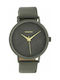 Oozoo Watch with Gray Leather Strap