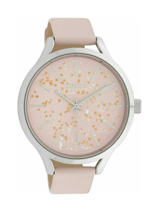 Oozoo Watch with Pink Leather Strap